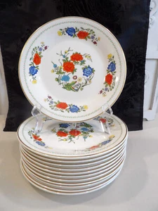 Set of 12-Aynsley Famille Rose Bone China 8" Snack/Salad Plates from England - Picture 1 of 3