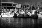 Harbor Haven : bateaux de pêche au repos à Puerto Peñasco Mexique impression toile métallique