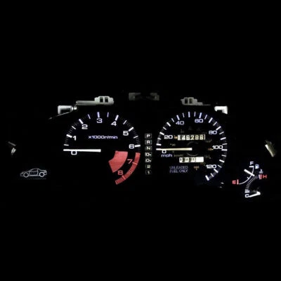 White Gauge Cluster + Climate control Led Kit For Honda Civic del sol  1993-1997 - Image 1 of 4