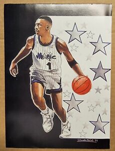 1994 Anfernee Penny Hardaway Drawing Poster 8"×10" Beckett Cover Artwork Magic