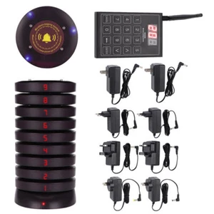 10/ 20/30 Customers Restaurant Pager System Wireless Paging Queue System SU-680 - Photo 1/15