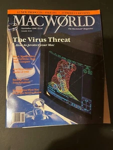 MACWORLD NOVIEMBRE 1988 VIRUS AMENAZA UOS RARO COLECCIONABLE CANTIDAD-1 - Imagen 1 de 1