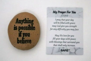 U3 Anything is possible if you believe versprechen Mein Gebet für dich STEIN Figur - Bild 1 von 8