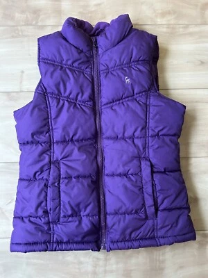 Old Navy Zip Up Puffer Vest Girls XL 14 Purple - Image 1 of 4
