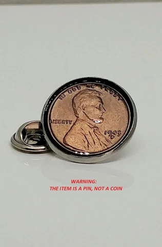 1943 Lincoln Cent (Copper),Tie Clip, Lapel Pin or Hat Pin Penny Cent Collection Cover