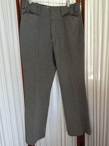 60s Rough Rider California Houndstooth Pleated Western Pants 36x28 Talon Zipper - Picture 1 of 10