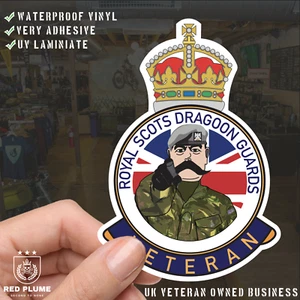 Royal Scots Dragoon Guards Veteran UV Laminated Lord Kitchener & Beret Decal - Picture 1 of 9