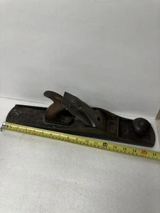 Vintage Unbranded No. 6 17” Corrugated Wood Metal Plane - Made In USA - Picture 1 of 3