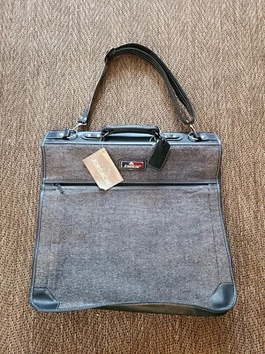 Jordache Esquire Collection Garment Suit Bag Hanging Folding Brown Tweed 45" NWT - Image 1 of 4