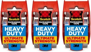 Scotch Heavy Duty Shipping Packaging Tape, 1.88 Inch x 800 Inch, Clear, (3 Pack) - Picture 1 of 9