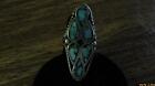 BEAUTIFUL LONG OVAL TURQUOISE .STERLING SILVER  RING