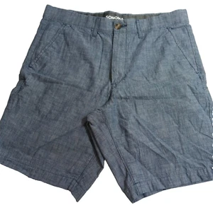 Sonoma Flexwear Casual Preppy Blueish Gray Shorts Men's Size 32 - Picture 1 of 10