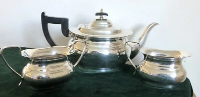 Juego de té/café chapado en plata vintage de 3 piezas Viners of Sheffield Alpha Plate Foto 1 de 4