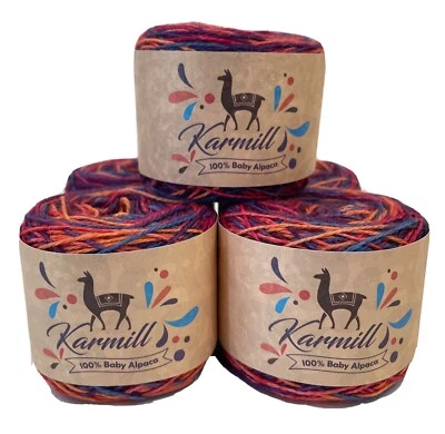 Alpaca Wool SkeinS 100% Baby Alpaca Yarn Lot of 5 Sport Weight Fantasy BA024 - Image 1 of 4