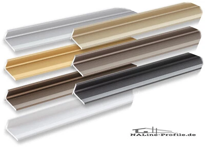 Abschlussleiste Abdeckprofil Universal Alu Wandabschluss Dehnungsprofil Laminat - Bild 1 von 3