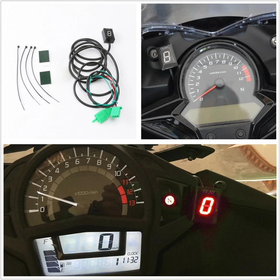 Indicador de pantalla LED rojo 1x para Honda CBR600 F4I 2001-2006 engranaje de velocidad de nivel 1-6 Foto 1 de 4