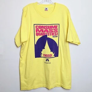 Vintage 1993 Coneheads Consume Mass Quantities Subway Movie Promo Shirt XL DS - Picture 1 of 8
