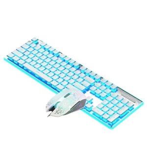 3X (clavier mécanique filaire avec souris LED clavier silencieux clavier gaming8416 - Photo 1/10