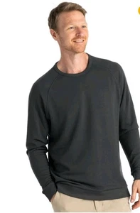 Free Fly Medium Herren Bambus leichtes Fleece Crew Farbe schwarz sand - Bild 1 von 5