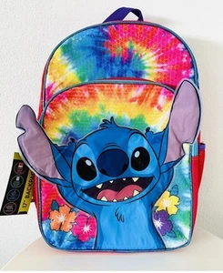 Zaino Disney Lilo & STITCH bambino 17" paillettes tie-dye NUOVO con etichette - Foto 1 di 4