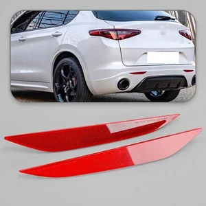 Pair Rear Bumper Reflector Tail Lamp Lens Fit for Alfa Romeo Stelvio 17-22 jh - Picture 1 of 6