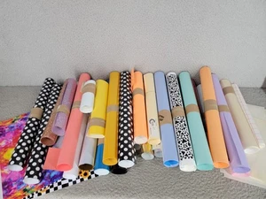 Vinile Trasferimento Calore Enorme Lotto Rotoli Nuovi E Usati Colori Assortiti - Foto 1 di 9