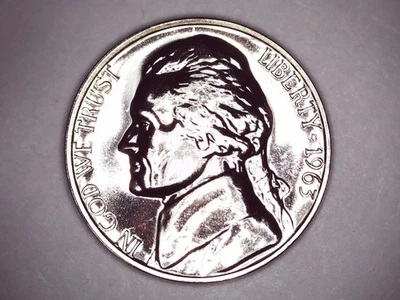 1963 5c doubled die reverse proof jefferson nickel #3 - Image 1 of 4