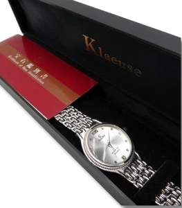 Elgin FK-1055E Silver 925 Quartz Round Watch 32.5mm Men w/Box From Japan BWB - Imagen 1 de 10
