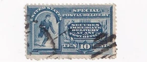 SELLO US SCOTT E2 "Messenger on Foot" 'Special Delivery" 10 CENTAVOS 1888 USADO - JJ - Imagen 1 de 1