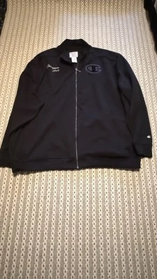 Chaqueta Champion Hombre 2XL Cremallera Completa Negra 1919 Auténtica Logo Bordado Foto 1 de 4