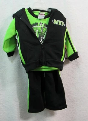 Conjunto Camisa, Chaleco, Pantalones Sudadera con Capucha Conjunto Fútbol 18 Meses Tuff Guys Nuevo Foto 1 de 4