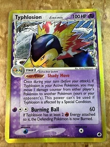 Carta Pokemon rara Typhlosion EX Dragon Frontiers 12/101 Reverse Holo - Foto 1 di 7