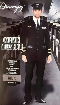 Капитан Майлз высоты авиакомпании пилот человек карнавальный костюм вверх Хэллоуин костюм для взрослых - Изображение 1 из 2