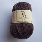 Tehete Yarn 35% Merino Blended Wool Ball 3-Ply crafting knitting charcoal brown