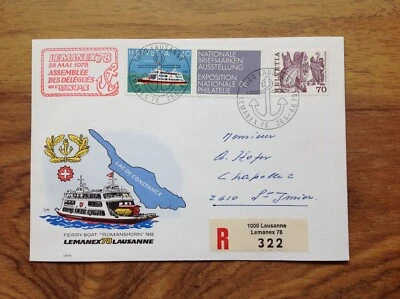 Switzerland 1978 LEMANEX Expo The Lakes Romanshorn  First Day Cover. Free UK P&P - Image 1 of 4