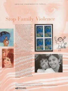 #696 (37c+8c) Stoppt Family Violence #B3 USPS Commemorative Stamp Panel - Bild 1 von 1