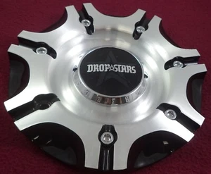 Dropstars Wheels Silver / Gloss Black Custom Wheel Center Cap # CAP M-819-2 (1) - Picture 1 of 4