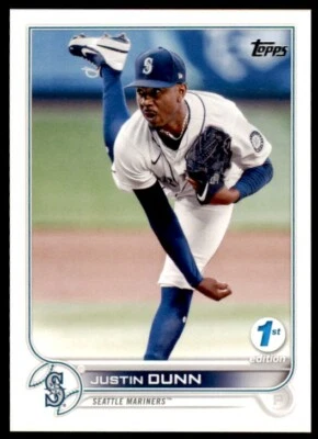 2022 Topps First 1st Edition #185 Justin Dunn Seattle Mariners - Image 1 of 2
