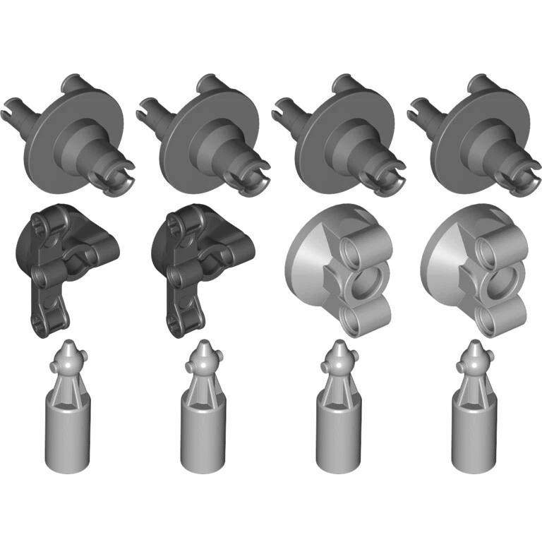 Lego Technic Bricks 12x 4x4 Wheel Hub Steering CV 53673 23801 28833 92909 NEW - Image 1 of 4