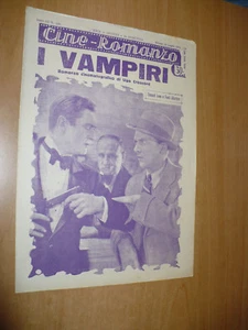 CINEMA CINE-ROMANZO N.186 1931 I VAMPIRI EDMUND LOWE FRANK ALBERTSON P. PORCASSI - Picture 1 of 1