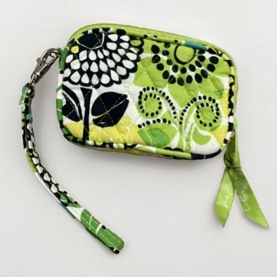 Vera Bradley Tech Estuche/Muñequera Monedero Correa Cremallera Verde Lima Floral Foto 1 de 4
