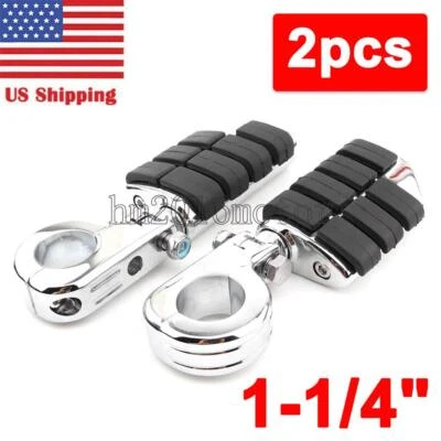 Clavijas de pie de motocicleta de 1-1/4" para Harley Davidson Touring Motor Protector Barra de choque Foto 1 de 4
