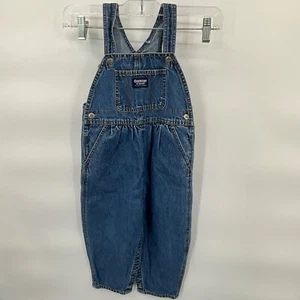 OshKosh Bgosh Baby Denim Overalls 36 Months Adjustable Straps Blue Pockets - Picture 1 of 5