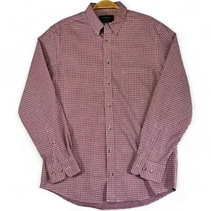 Charles Tyrwhitt Mens Shirt Cotton Red Size M Long Sleeve Non Iron - Picture 1 of 15