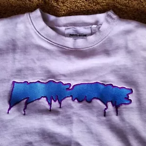 FuckingAwesome Pullover Sweatshirt Men M Gray Blue Embroidered Street - Picture 1 of 10