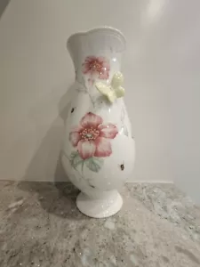 Neu ohne Karton Lenox Butterfly Meadow Floral Medium Vase - Bild 1 von 7