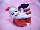 ??I??* Vtg Christmas Santa Elf Pixie In Red Stripe Pj's Figure Japan