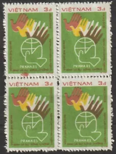 1983 Vietnam Stamps Block 4 World Peace Conference Scott # 1348 MNH - Picture 1 of 1