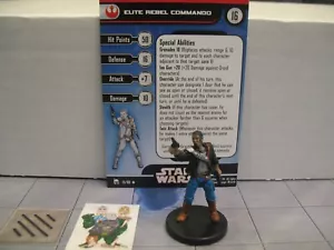 =Star Wars Miniatures LEGACY OF THE FORCE Elite Rebel Commando 13/60 con tarjeta = - Imagen 1 de 1