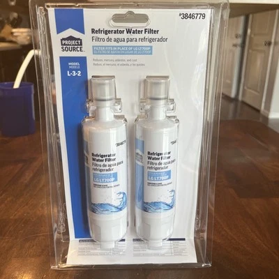 Project Source 3846779 Refrigerator Water Filter Fits LG LT700P 2 Pack - Image 1 of 4